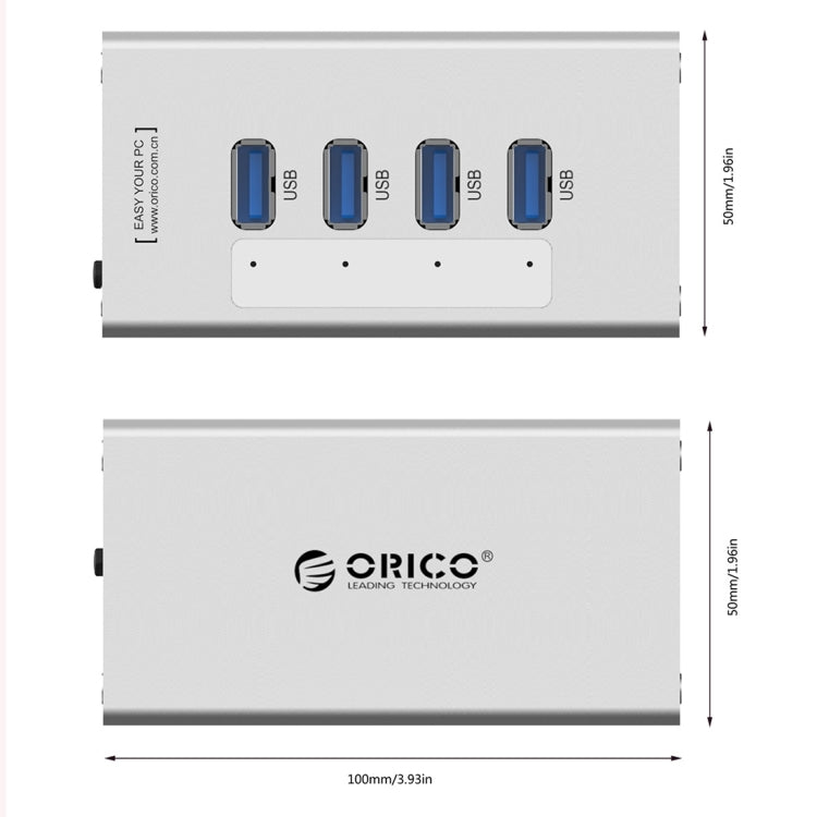 ORICO A3H4 Aluminum 4-Port USB 3.0 Hub for Gaming PC