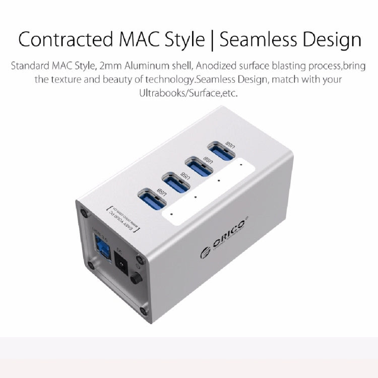 ORICO A3H4 Aluminum 4-Port USB 3.0 Hub for Gaming PC