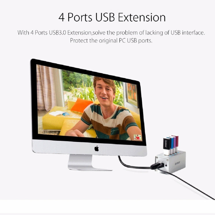 ORICO A3H4 Aluminum 4-Port USB 3.0 Hub for Gaming PC