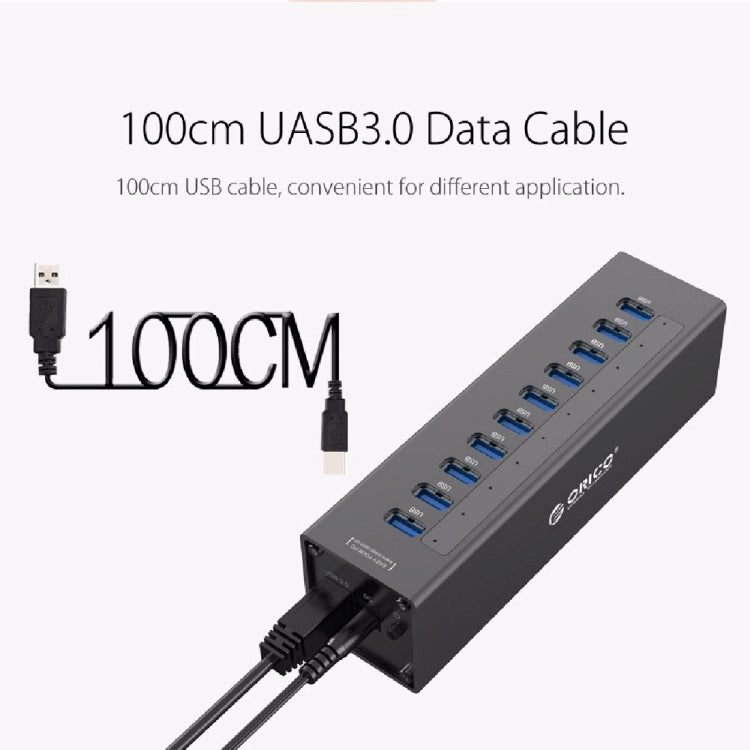 Hub USB 3.0 Aluminium 10 Ports pour PC - Accessoire Gaming