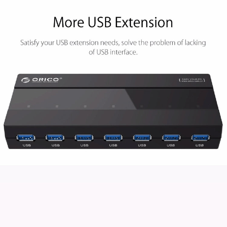 ORICO 7-Port USB 3.0 Hub for PCs and Smartphones - High-Speed