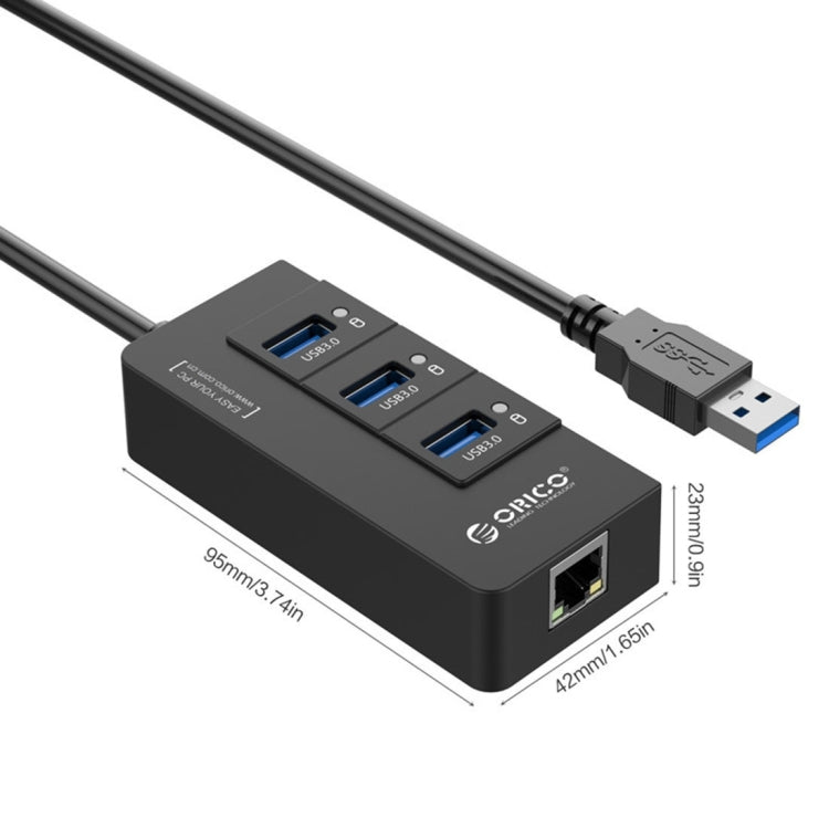 HUB USB 3.0 ORICO HR01-U3 avec RJ45 pour PC et gaming