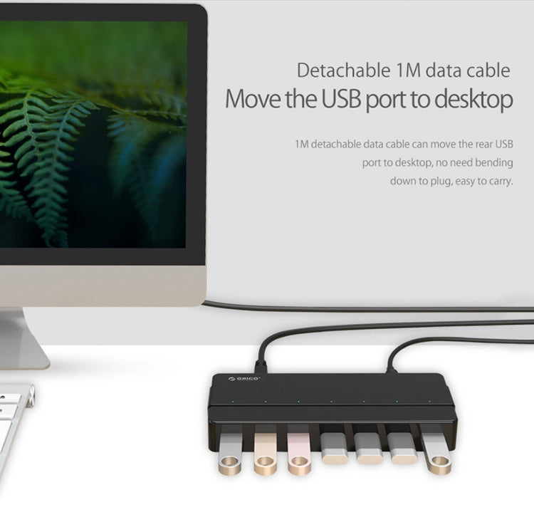 Hub USB 3.0 ORICO H7928-U3 pour PC - 7 ports pratiques