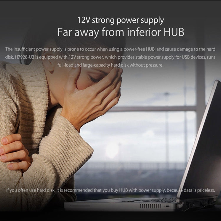 Hub USB 3.0 ORICO H7928-U3 pour PC - 7 ports pratiques