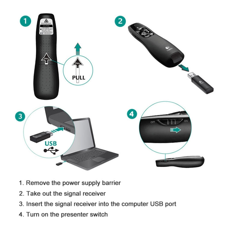 Télécommande sans fil Logitech R400 pour présentations
