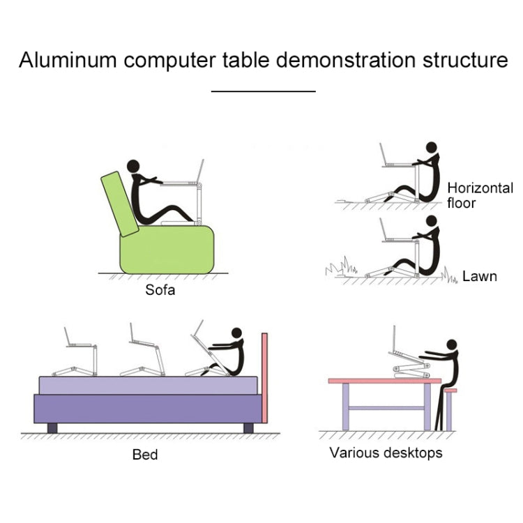 Support de bureau pliable en aluminium pour PC gaming