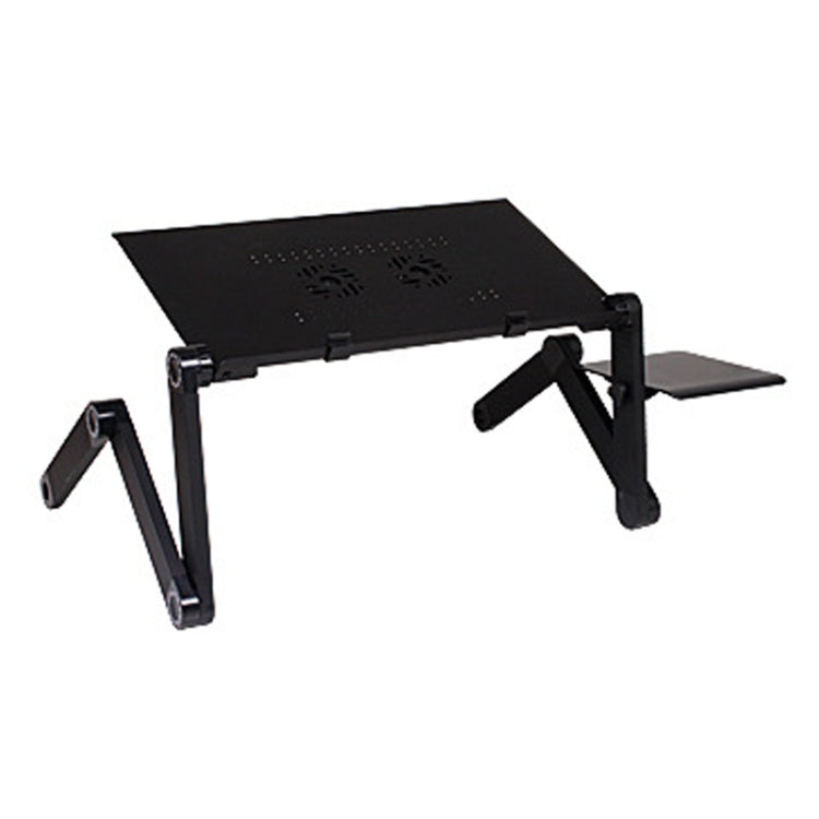 Support de bureau gaming pliable avec ventilateurs et tapis