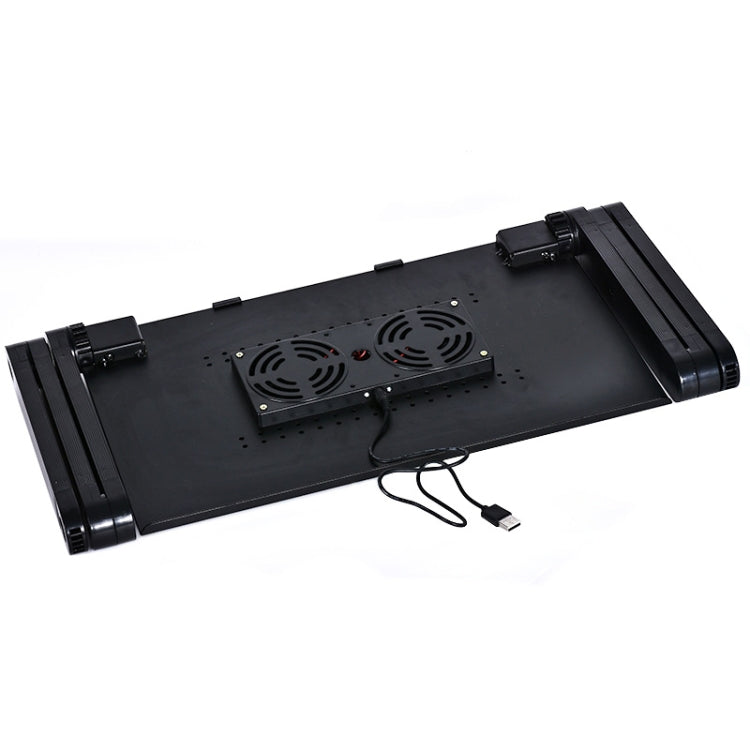 Support de bureau gaming pliable avec ventilateurs et tapis