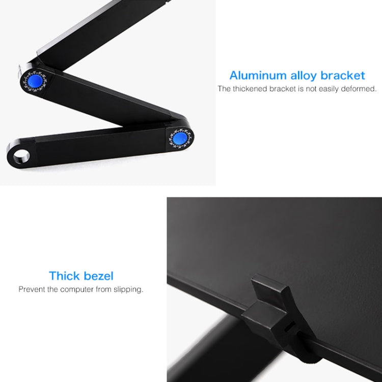 Support de bureau gaming pliable avec ventilateurs et tapis