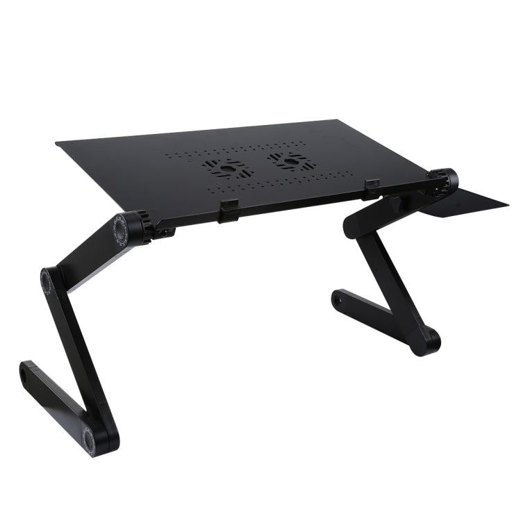 Support de bureau pliable pour PC avec ventilateurs et tapis
