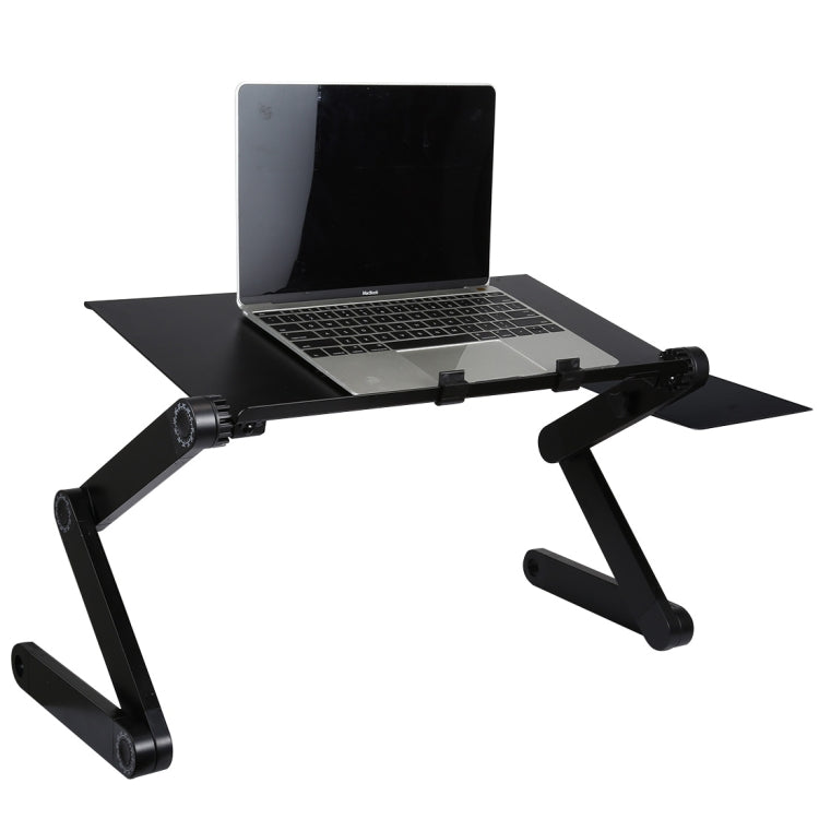 Support de bureau pliable pour PC avec ventilateurs et tapis
