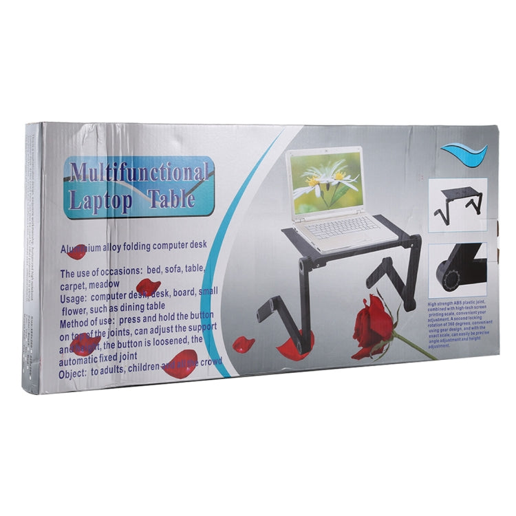 Support de bureau pliable pour PC avec ventilateurs et tapis
