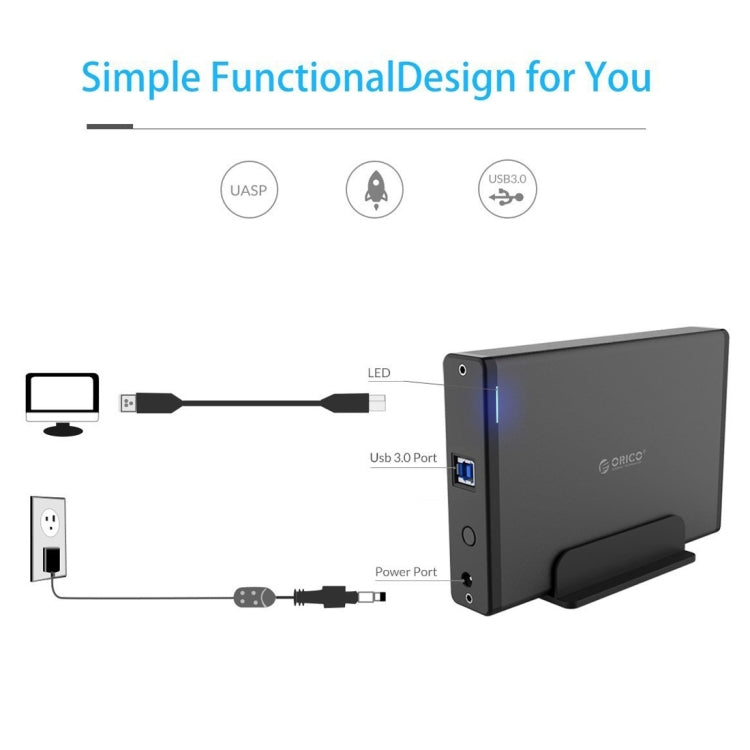 ORICO 7688U3 Vertical Aluminum External Hard Drive Enclosure