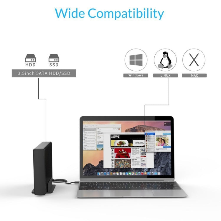 ORICO 7688U3 Vertical Aluminum External Hard Drive Enclosure