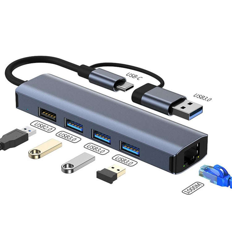 5-in-2 USB-C Hub Adapter for Gaming PC - BYL-2208