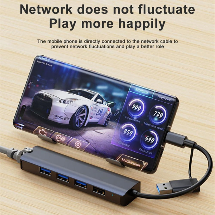 5-in-2 USB-C Hub Adapter for Gaming PC - BYL-2208