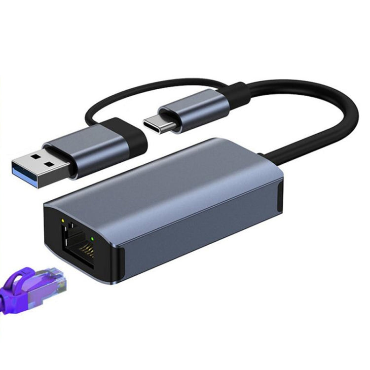 Adaptateur USB-C vers RJ45 2 en 1 pour PC Gaming