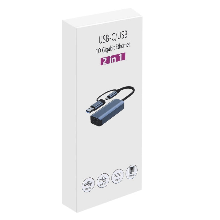 Adaptateur USB-C vers RJ45 2 en 1 pour PC Gaming