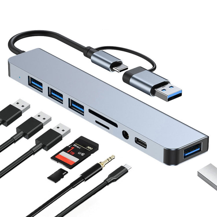 HUB USB 8 en 1 pour PC - Adaptateur multifonctionnel Type-C