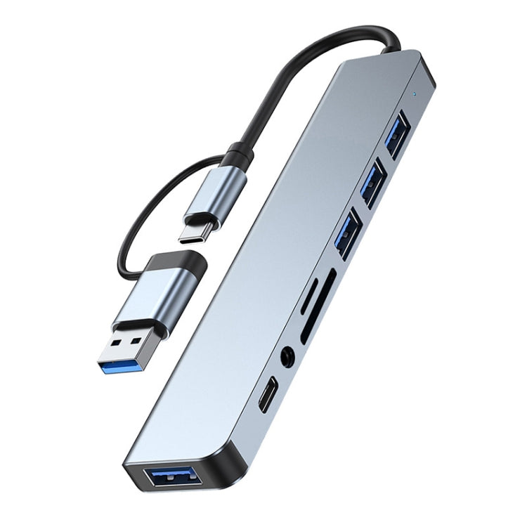 HUB USB 8 en 1 pour PC - Adaptateur multifonctionnel Type-C