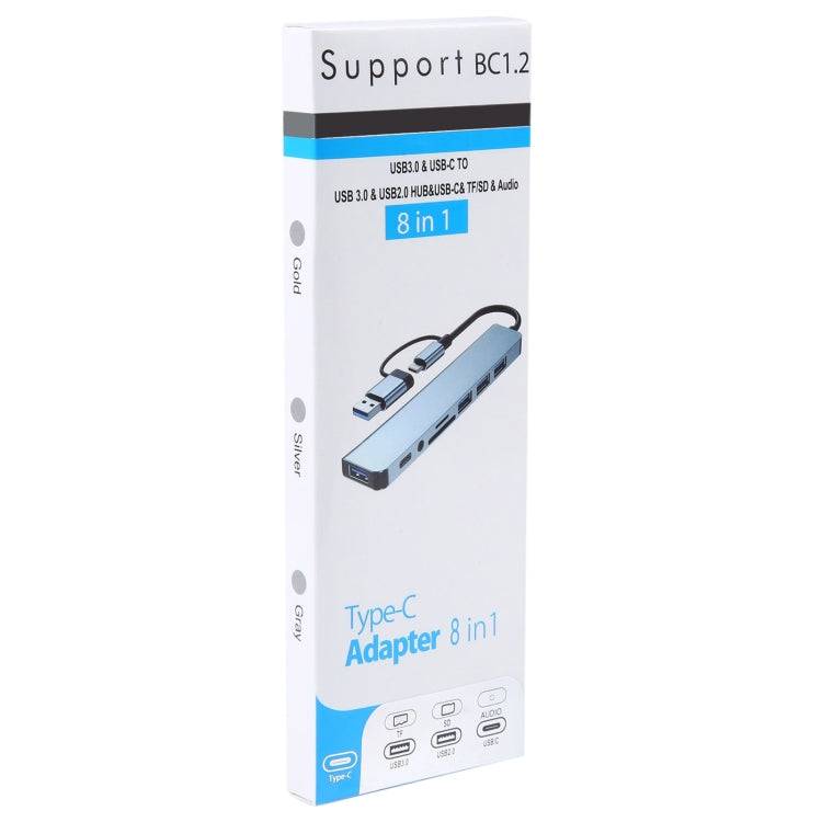 HUB USB 8 en 1 pour PC - Adaptateur multifonctionnel Type-C