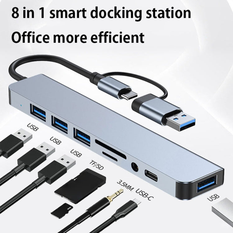 HUB USB 8 en 1 pour PC - Adaptateur multifonctionnel Type-C