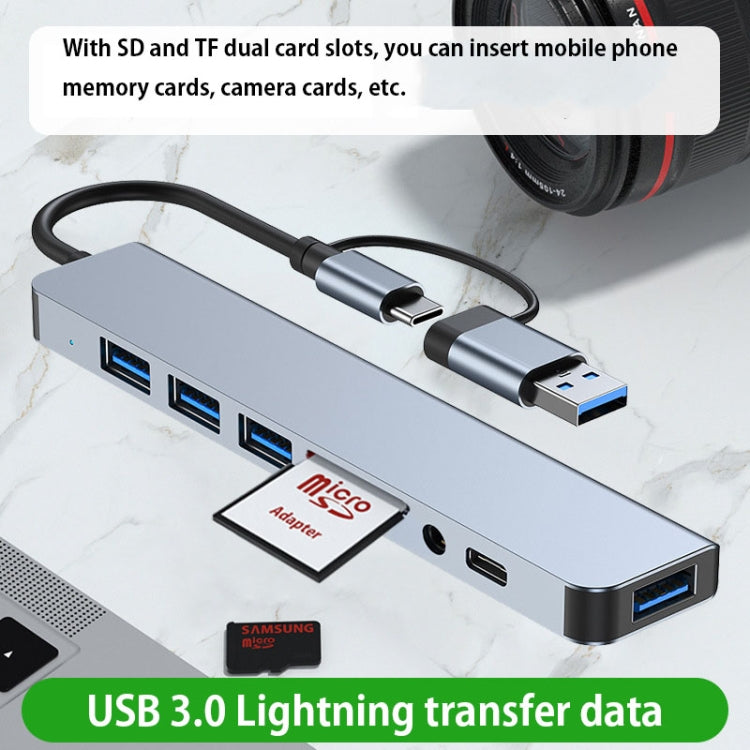 HUB USB 8 en 1 pour PC - Adaptateur multifonctionnel Type-C