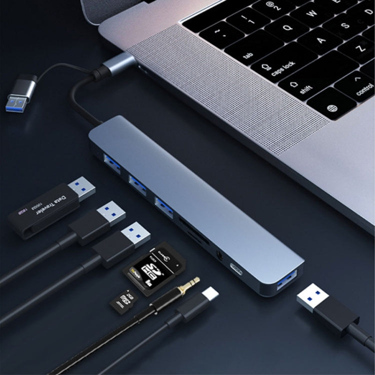 HUB USB 8 en 1 pour PC - Adaptateur multifonctionnel Type-C
