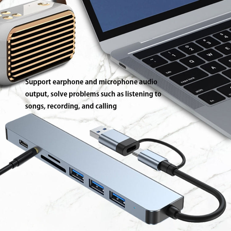 HUB USB 8 en 1 pour PC - Adaptateur multifonctionnel Type-C