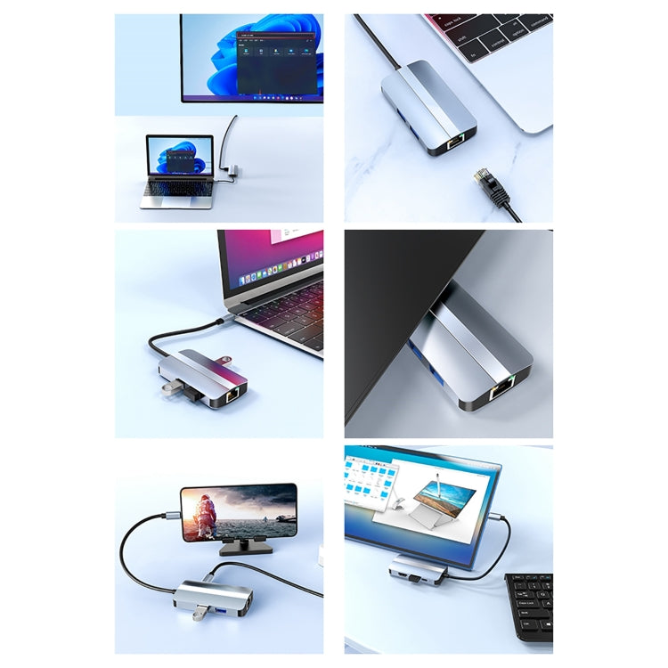 6-in-1 USB-C Hub Adapter for Gaming PC - BYL-2203