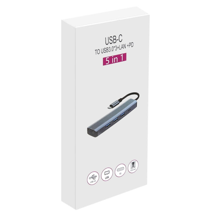 Adaptateur HUB USB-C 5 en 1 pour PC Gaming et Réseau 1000M