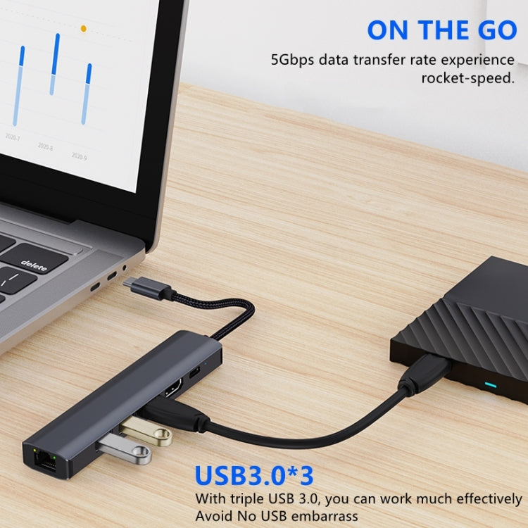 6-in-1 USB-C HUB Adapter for Gaming PC - BYL-2210