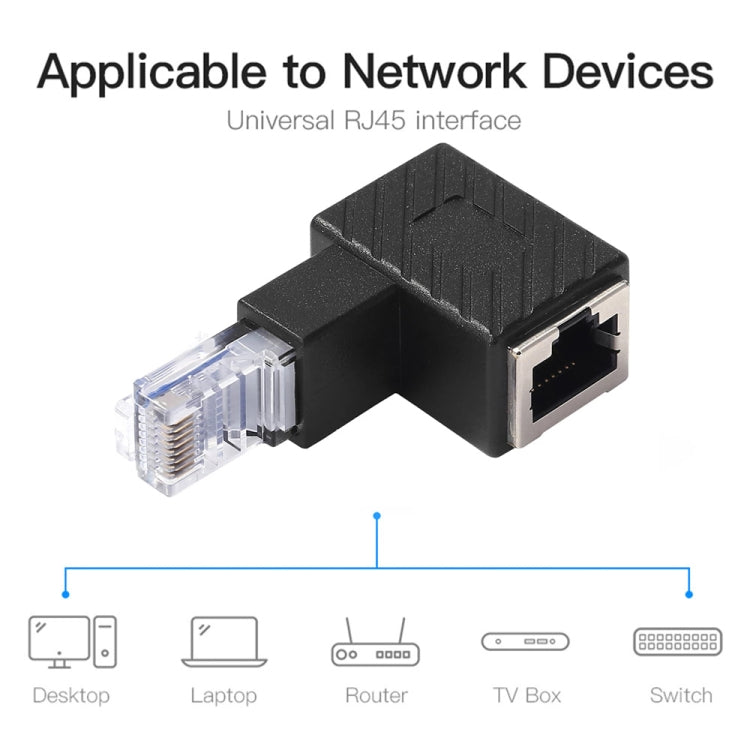 Adaptateur RJ45 90° pour câble Ethernet Cat5 Cat6 Gaming