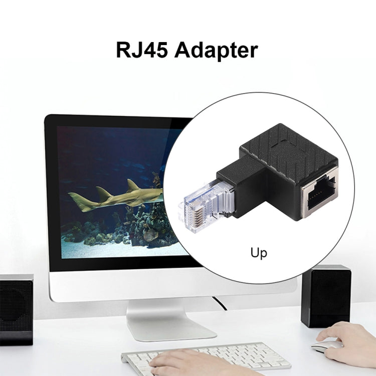 Adaptateur RJ45 90° pour câble Ethernet Cat5 Cat6 Gaming