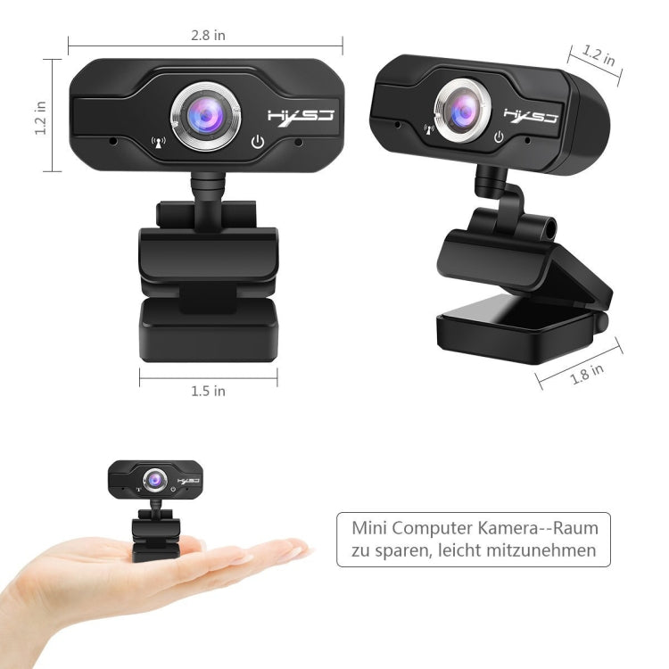 HXSJ S50 HD Webcam for PC - 100 Megapixels and Built-in Microphone