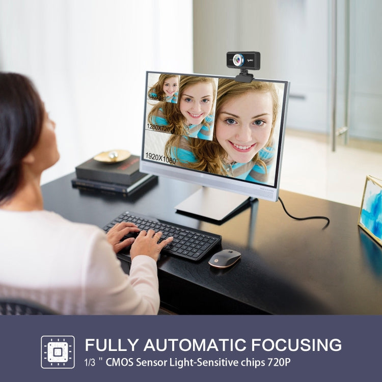 HXSJ S90 HD Webcam with Microphone for PC and Laptop