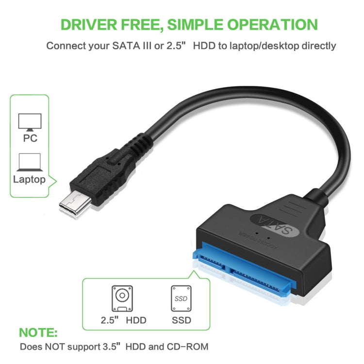Câble USB-C vers SATA pour disque dur - 20 cm, gaming PC