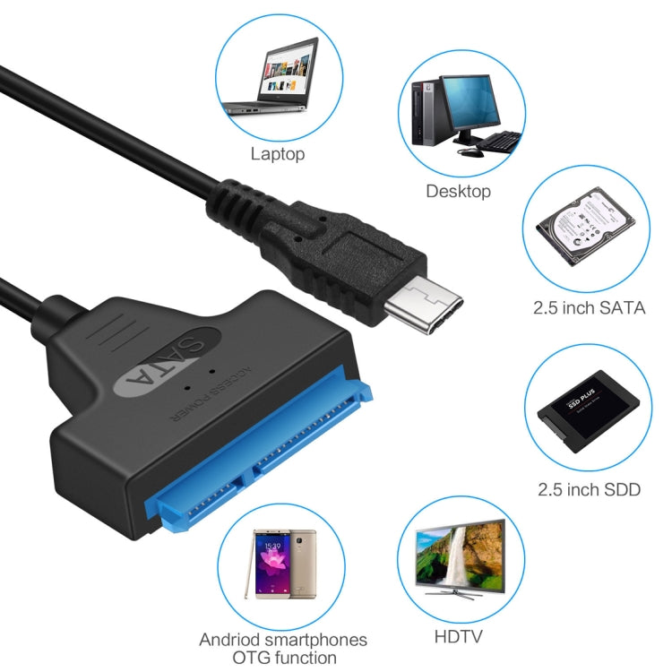 Câble USB-C vers SATA pour disque dur - 20 cm, gaming PC
