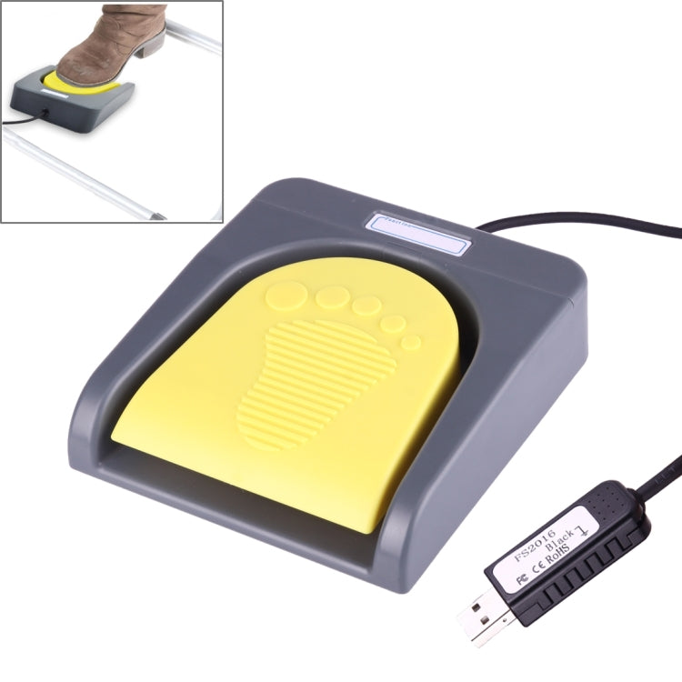 FS2016_USB PCsensor USB Pédale de Commande Clavier, Multimédia/Clavier/Manette de Jeu/Souris/Chaîne/B Fonctions d'acquisition d'images échographiques, 1 Foot Switch