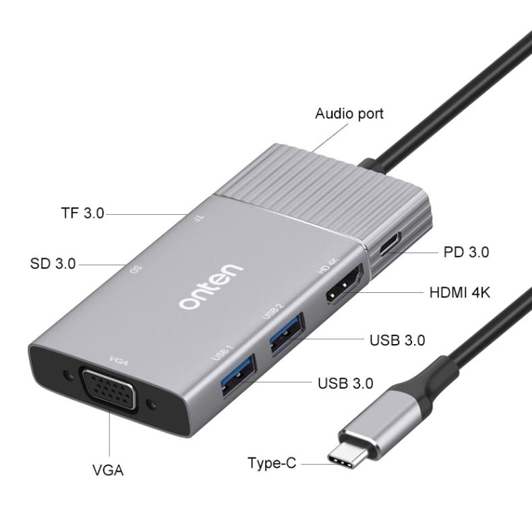 Hub multifonction USB 3.0 pour PC gaming - Onten 95113