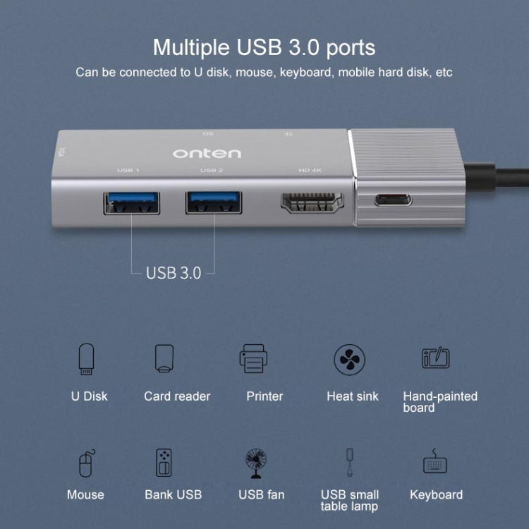 Hub multifonction USB 3.0 pour PC gaming - Onten 95113