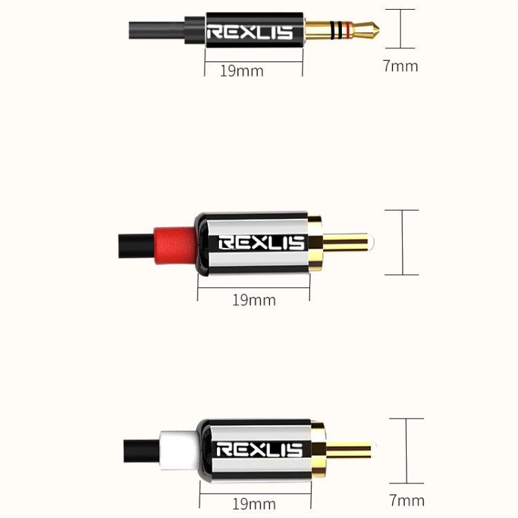 Câble audio tressé 3,5 mm vers RCA pour PC – 0,5 m