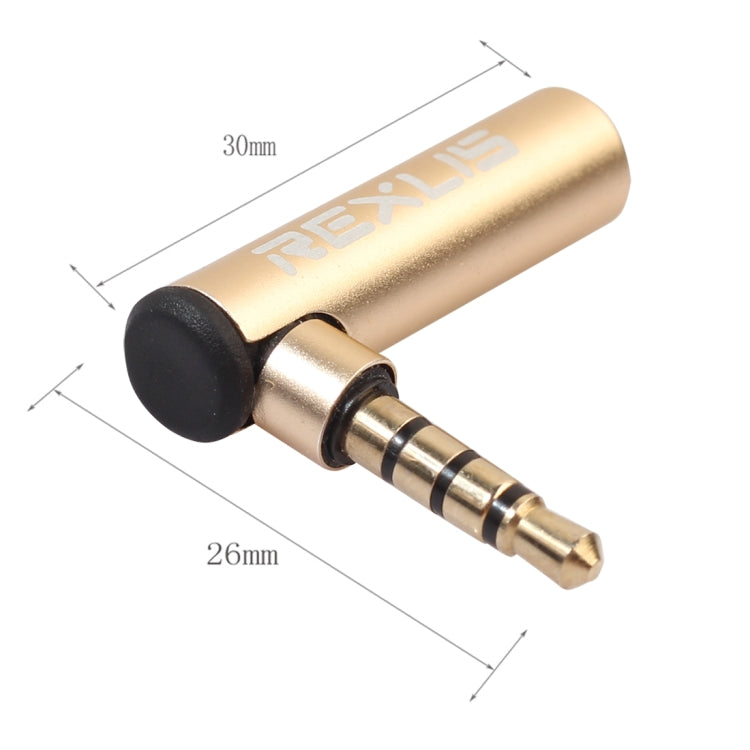 3.5mm L-shaped Audio Adapter for PC and Gaming, Gold-Plated