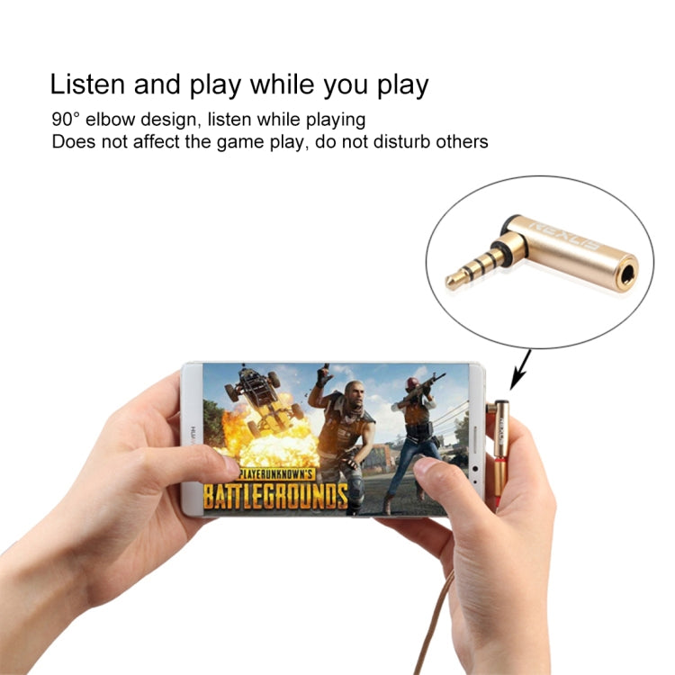3.5mm L-shaped Audio Adapter for PC and Gaming, Gold-Plated