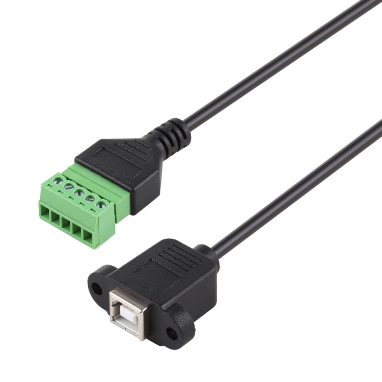 USB Type-B Female to 5 Pin Pluggable Terminals Solderless USB Connector Solderless Connection Adapter Cable, Length: 30cm, USB Type-B Female