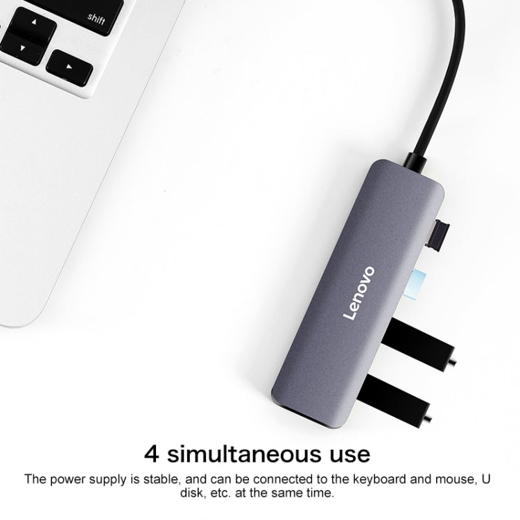 Hub Lenovo C04 Type-C 4 en 1 pour PC et accessoires gaming