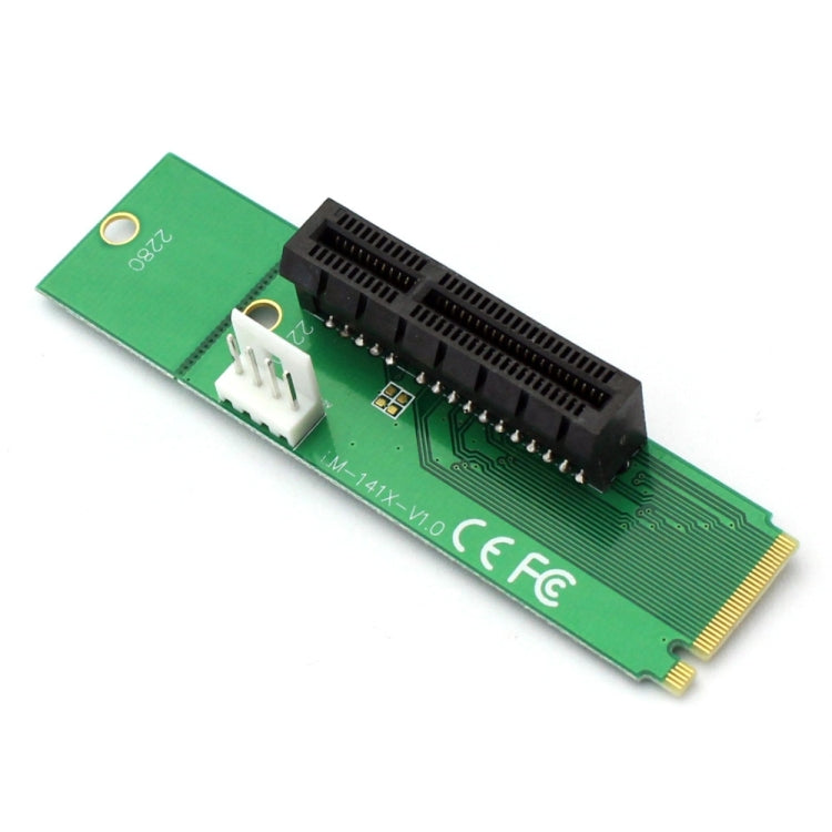 Adaptateur PCI-E 4X femelle vers NGFF M.2 M Key mâle, carte convertisseur avec câble d'alimentation