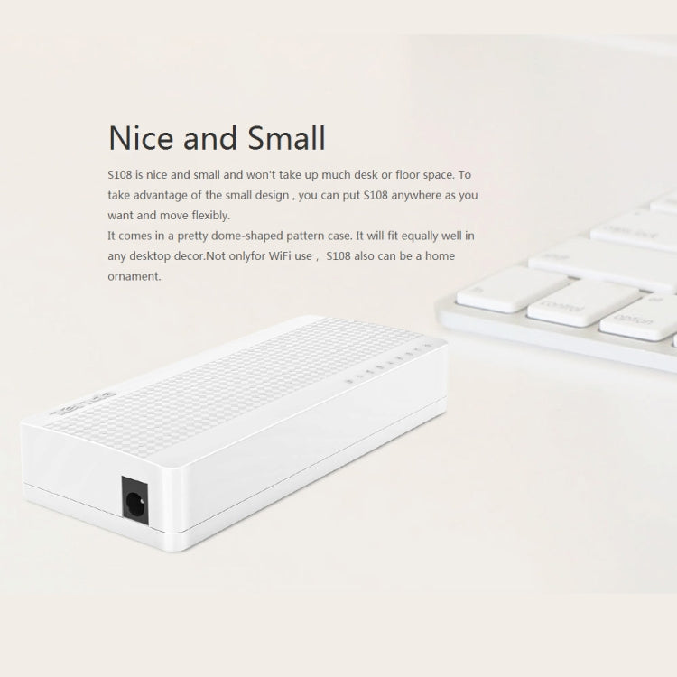 Switch Ethernet Tenda S108 8 ports pour PC gaming rapide