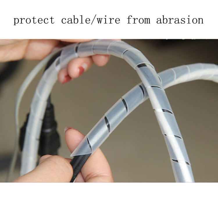 15m PE Spiral Hose Wire Winding Organizer Tidy Tube, Nominal Diameter: 6 mm, 6mm /15m Length, 6mm / 15m Length