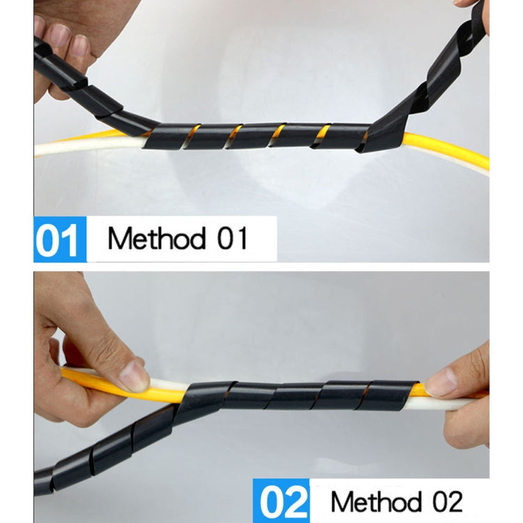 15m PE Spiral Hose Wire Winding Organizer Tidy Tube, Nominal Diameter: 6 mm, 6mm /15m Length, 6mm / 15m Length